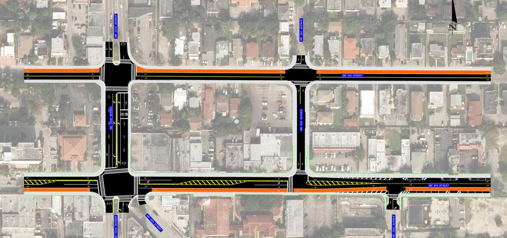 ALTERNATIVE #2 - TWO LANE - TWO WAY + TRANIT WITH LEFT TURN BENEFIT Access off peak hour Improves transit operations CONCERN