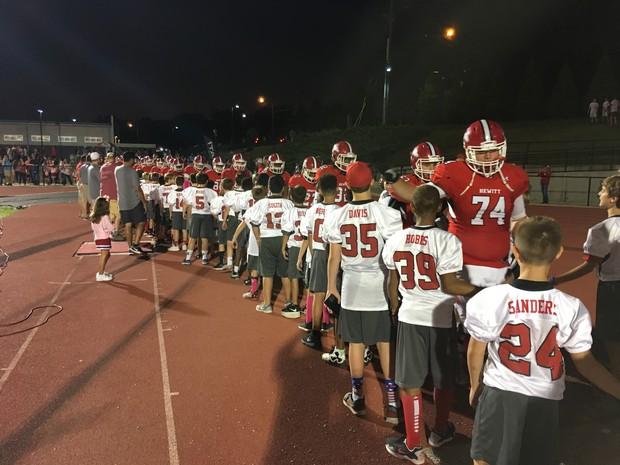 Head Coach Josh Floyd said, "It was great experience for all of our youth football players to experience Friday night lights.