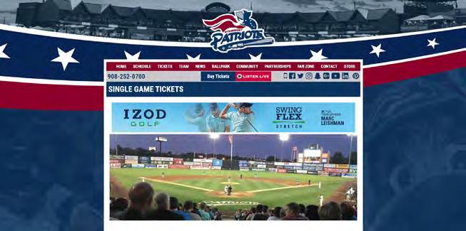Website Marketing www.somersetpatriots.com Market your business on the Somerset Patriots website, www.somersetpatriots.com, and reach Patriots fans everywhere.