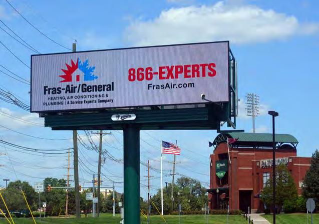Main Street Digital Display Size 10 6 x 36 Two Displays: Your company will receive an ad on both signs facing east and west