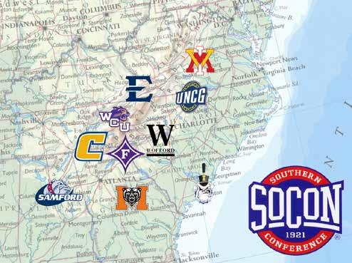 SOUTHERN ONFERENE HISTORY Today, the league continues to thrive with a membership that includes 10 institutions and a footprint that spans six states: Alabama, Georgia, North arolina, South arolina,