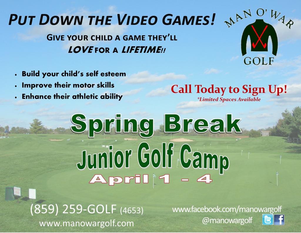 Summer & Spring Break Camps Fun, beginner level program dedicated to growing juniors love for the game while building skills and athletic ability.
