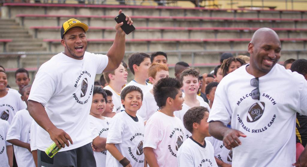 In 2015, the brothers held their first youth football camp and family fun carnival at their alma mater, Taft High School in Woodland Hills, CA. 7.5.89 NORTHRIDGE, CA 8TH YEAR ACQUIRED FA IN 17 SMITH S GOLDEN NUGGETS Founded the Smith Bros.