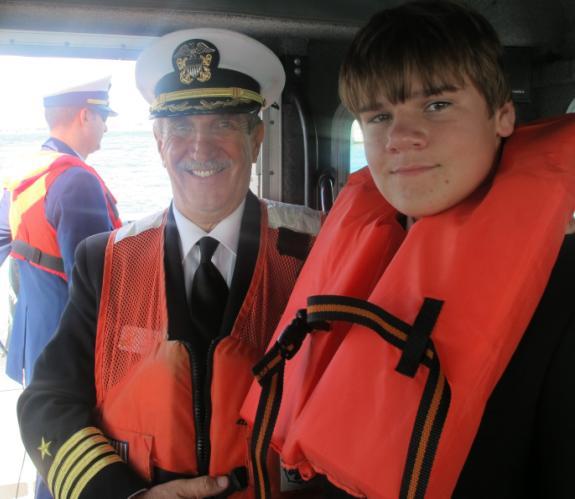 For Jacob, the Coast Guard boat ride was a real highlight of