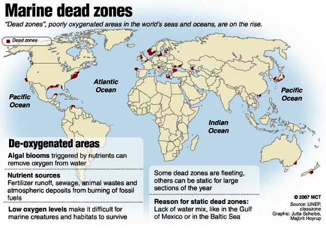 Dead Zones or Hypoxic areas Worldwide http://www.