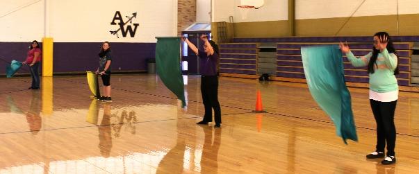 "I joined color guard because my friend talked me into it and it's turned out to be very fun," Samantha Wells said.