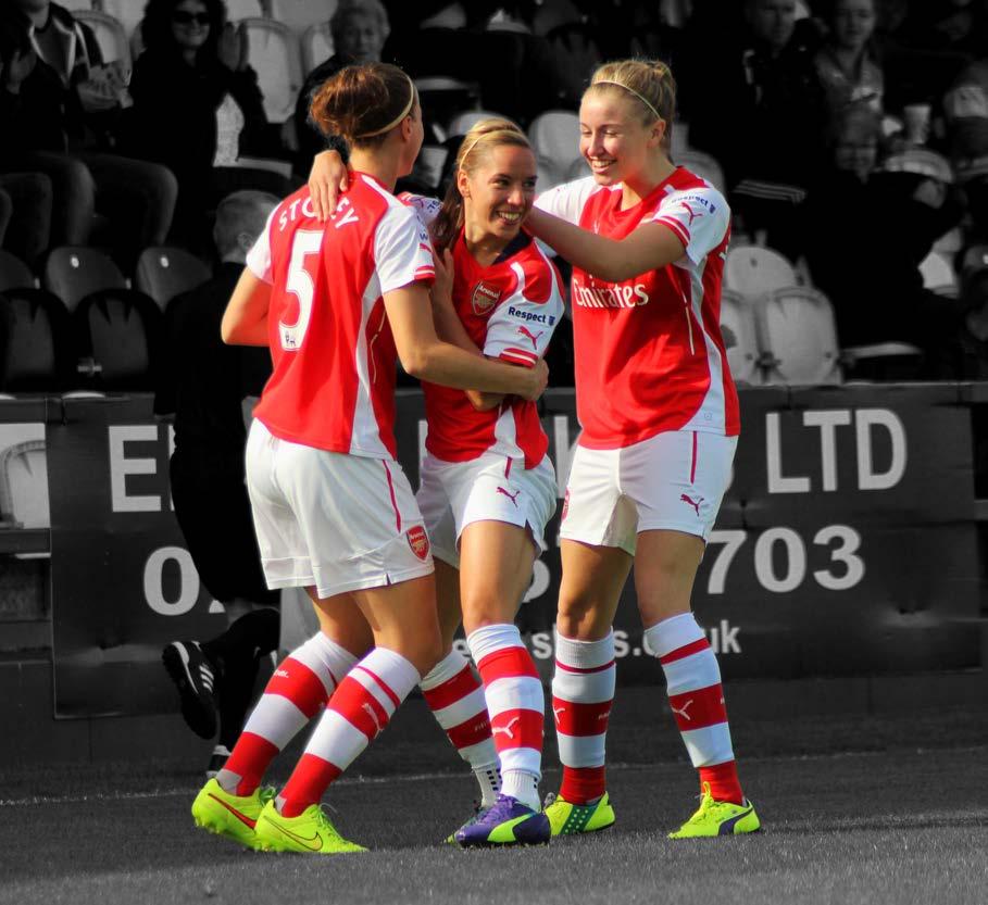 THE ACADEMY The Arsenal Ladies Development Squad recruits talented female players between the ages of 16 and 19.