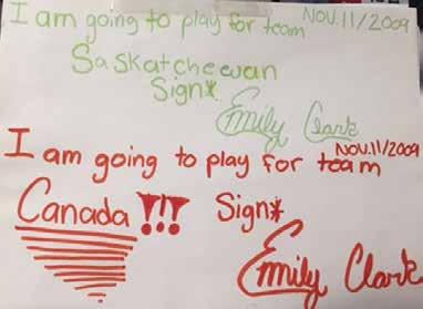 On the women s side, Saskatoon s own Emily Clark cracked the twenty-three (23) women roster for the Canadian Olympic hockey team.