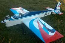 It has a 64 wingspan (with the removable wing tips on) and has a 58.5 fuse length.