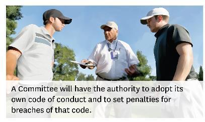 Spirit of the Game / Etiquette Playing by the Rules Standards of Conduct Committee set codes of conduct allowed The Committee may set