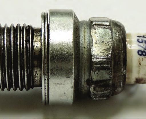 When installing the spark plug, finger tighten until the gasket or tapered seat make contact with the cylinder head, then give it the recommended