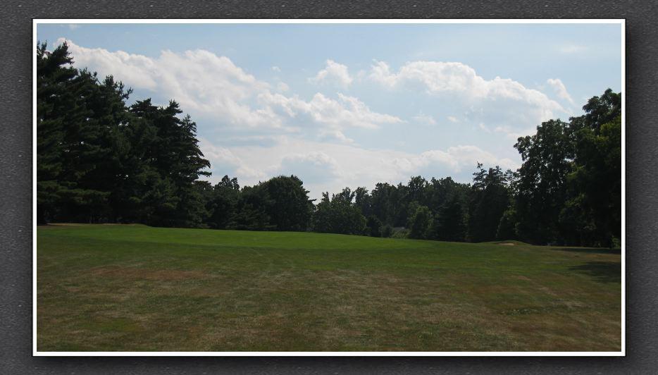 Big hitters can carry the driveway, that sits 250 yards from the tee, but the landing area narrows to 20 yards wide at