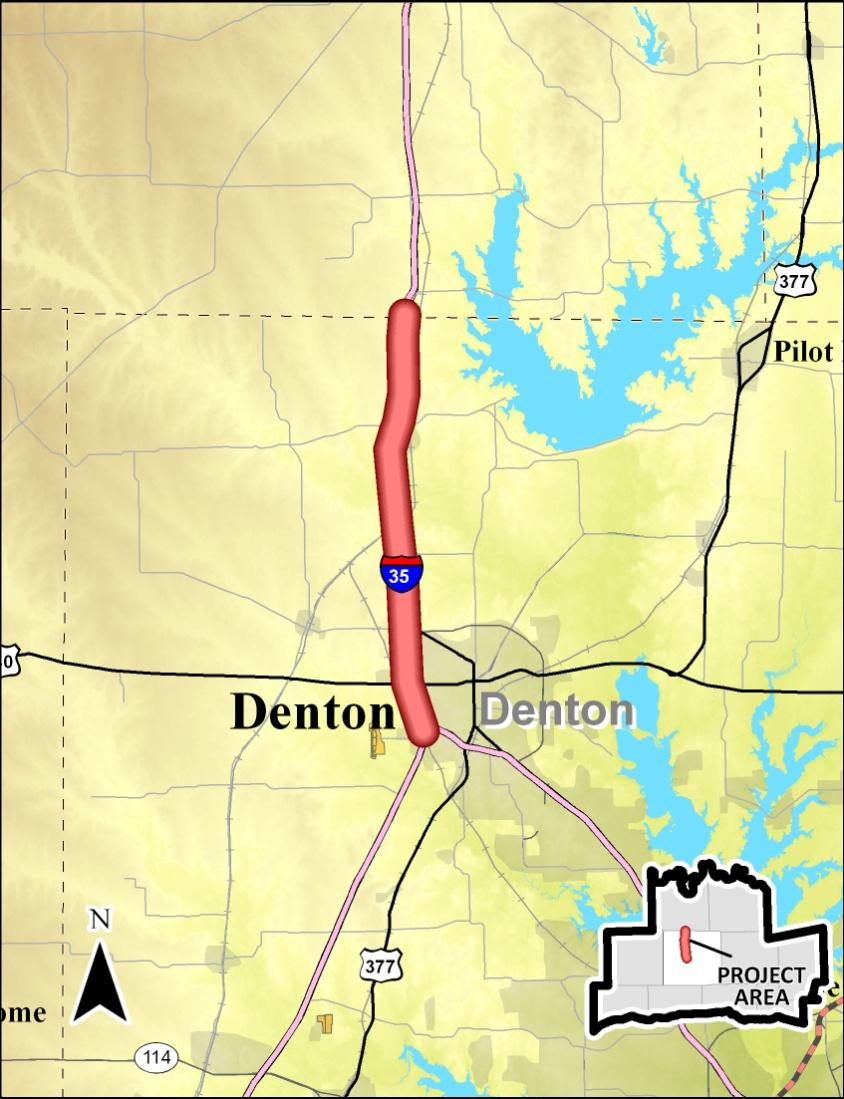 Proposed Project I 35 from Denton to Cooke County Line The existing I 35 facility is four lanes from I 35E/I 35W to Farm to Market Road (FM) 3002.