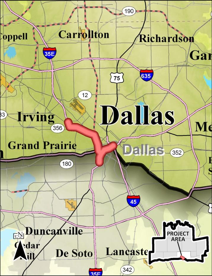Proposed Project Project Pegasus (I 30/I 35E) The existing Interstate 30 (I 30) facility is six lanes with four collector distributor lanes from I 35E to I 45.