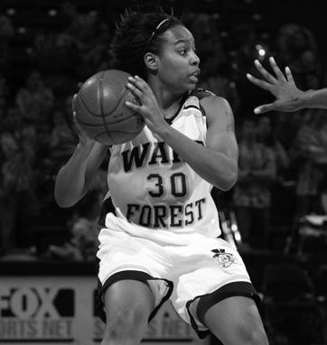 6 TOTAL 128-95 389-992 34-133 287-446 844 158 109 172 1099-8.6 TONIA BROWN Career Points 1,073 Years at Wake Forest 2000-04 Hometown Roanoke, Va.