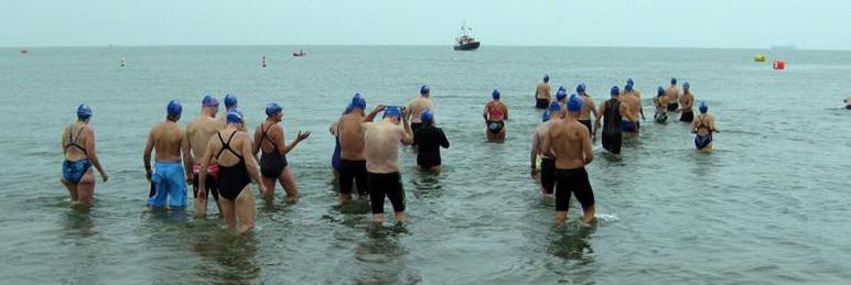 7:45 a.m. 8:00 a.m. 10:30 a.m. EVENTS: There will be ½-Mile, 1-mile and 2-mile swims on a diamond-shaped course in Lake Erie. The start will be in the water. The finish will be on the beach.