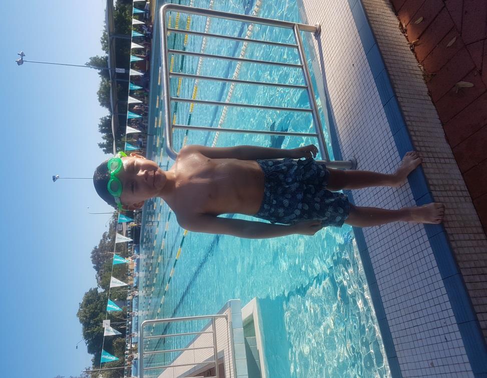 Throughout the last year Joshua has progressed from using a swimming aid in 25m events to now swimming unaided in 25m butterfly, 50m freestyle and 50m backstroke.