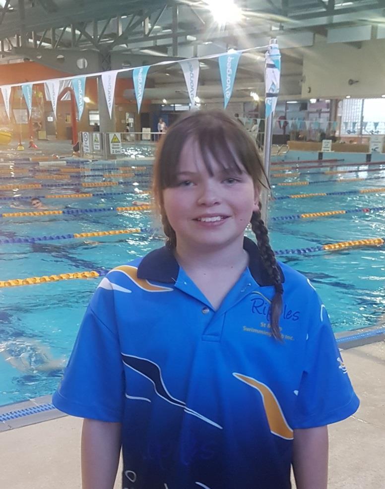 Brooke is 10 years old and joined Ripples St Marys Swimming club in the winter season of 2017. Brooke trains up to 3 times per week and is in the Ripples Senior Swim squad.