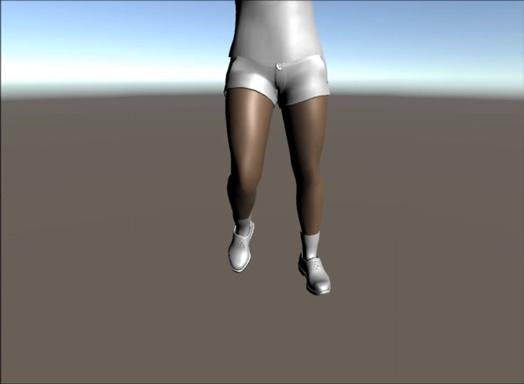 Anterior View Direction of Gait Sagittal View Figure 6.1: Unity Based Walking Video. (Anterior View on Top) out a questionnaire.