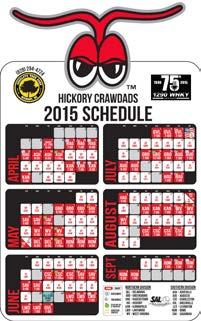 SCHEDULE SPONSOR Your Business Pocket Schedule - Pocket schedules are the #1 way our fans know when we re home and this