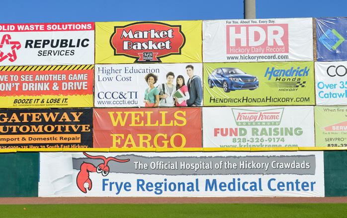 OUTFIELD BILLBOARD - Create a tremendous amount of name recognition in front of a captive audience for an