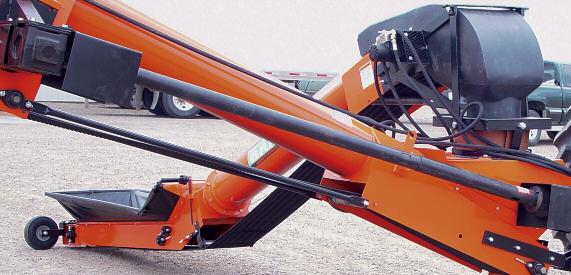 drive Low profile transfer with collapsible hopper Gear box drive system Weather Guards on Belt Return Standard on