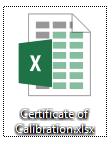 Creating a Certificate of Calibration Open the Certificate of