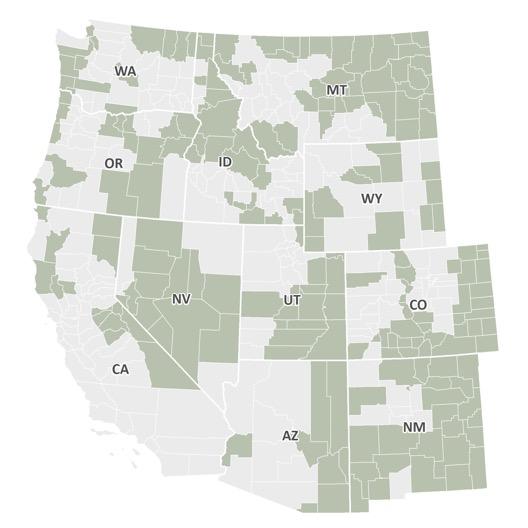 Only 3% Live in Rural, Isolated Counties These counties are 50% of the