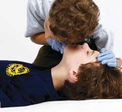 Life-Threatening Emergencies. Tilt the head and lift up on the chin to open the airway of an unconscious person. If opening the airway restores breathing, place the victim in a recovery position.