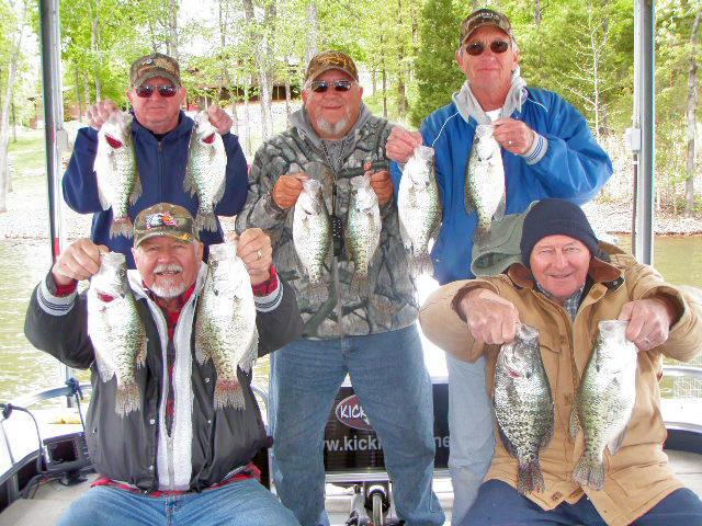 (Photo Top) The Howards & Damron s from Kentucky enjoyed a some good fishing with some nice crappie caught trolling crank aboard the Kick n Bass Pontoon.