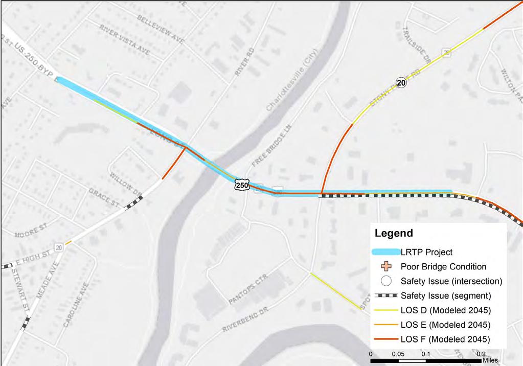 R5: US250 Free Bridge Project Source: Free Bridge Area Study Need: Addresses peak hour congestion, connectivity for bicycle pedestrian users, safety.