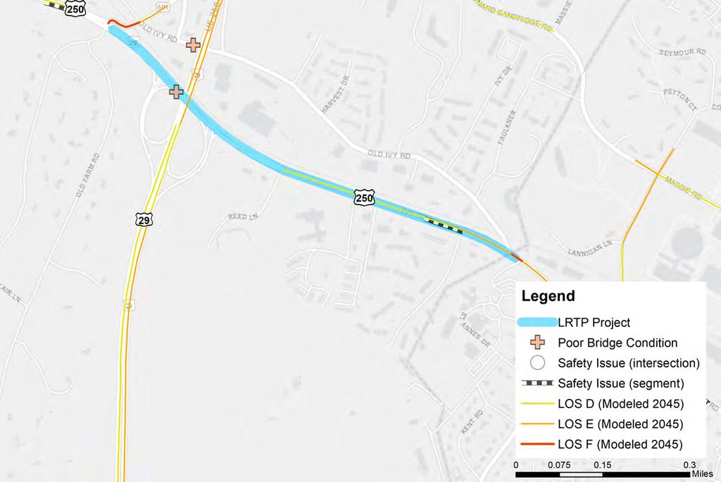 R15: Ivy Road Multimodal - East Project Source: STARS Study (VDOT) Need: peak hour congestion Description: Make upgrades that improve safety, traffic flow, multimodal infrastructure on Ivy Road from