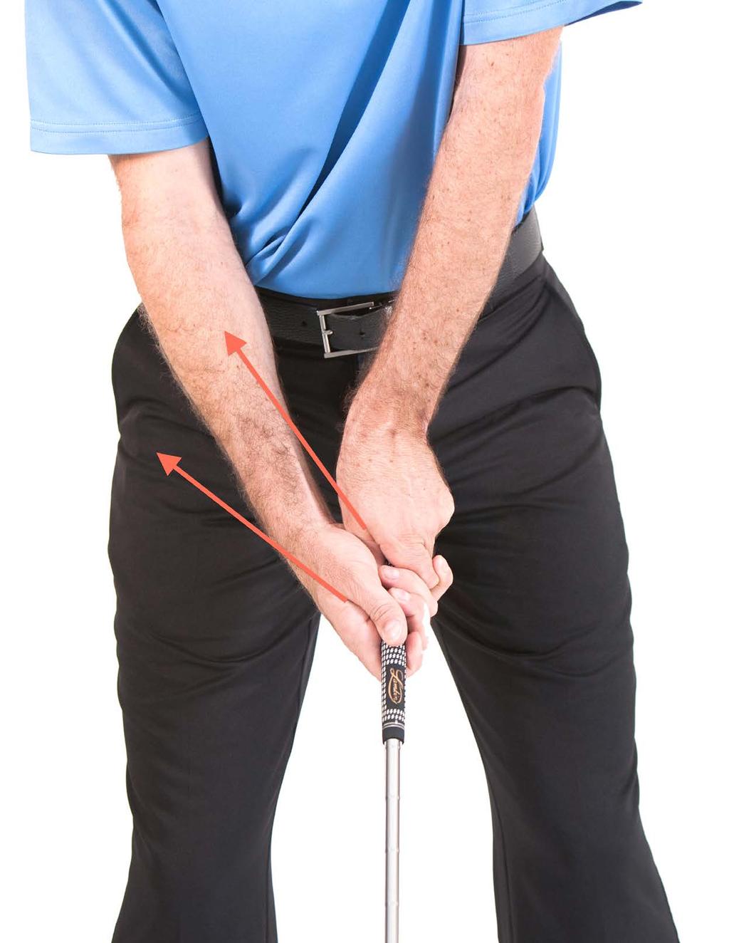 Hands Right, Closed Club Conversely, if you start with a grip that is rotated too far to the right, your club face will return back to the ball closed or facing to the left. Image 1.