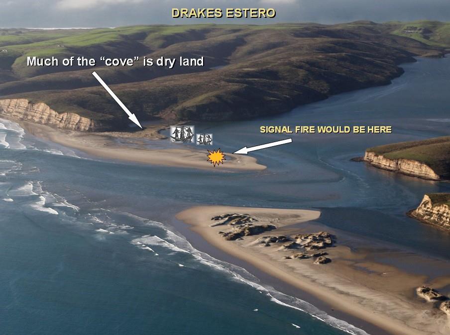 The Drakes Bay location was visited 16 years after Drake s California landing by Sebastian Cermeno, the Portuguese-born captain of the Manila galleon, San Agustin.