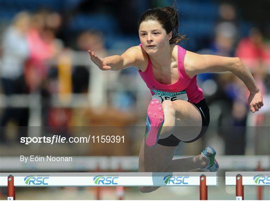 Kate Taylor, Colaiste Muire Ennis on her way to her second gold medal of the day Interestingly enough, there were lots of wins for siblings on the day with twin sisters, Orla & Anna O Connor,