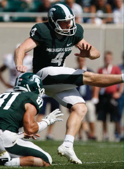 .. is MSU s career record holder in passing touchdowns (65) and completions (696)... his 65 career passing TDs are 10th most in Big Ten history... has completed 64.