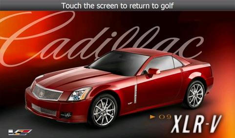Fullscreen ads will initially fill the entire screen; after seven seconds, the text Touch the screen to return to golf will appear at the top of the screen.
