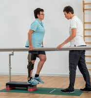 step-over-step. Only users who meet certain muscular prerequisites (sufficient knee and / or hip extension) can ascend stairs step-over-step.