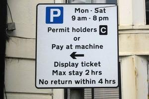 Replace free parking with 10p