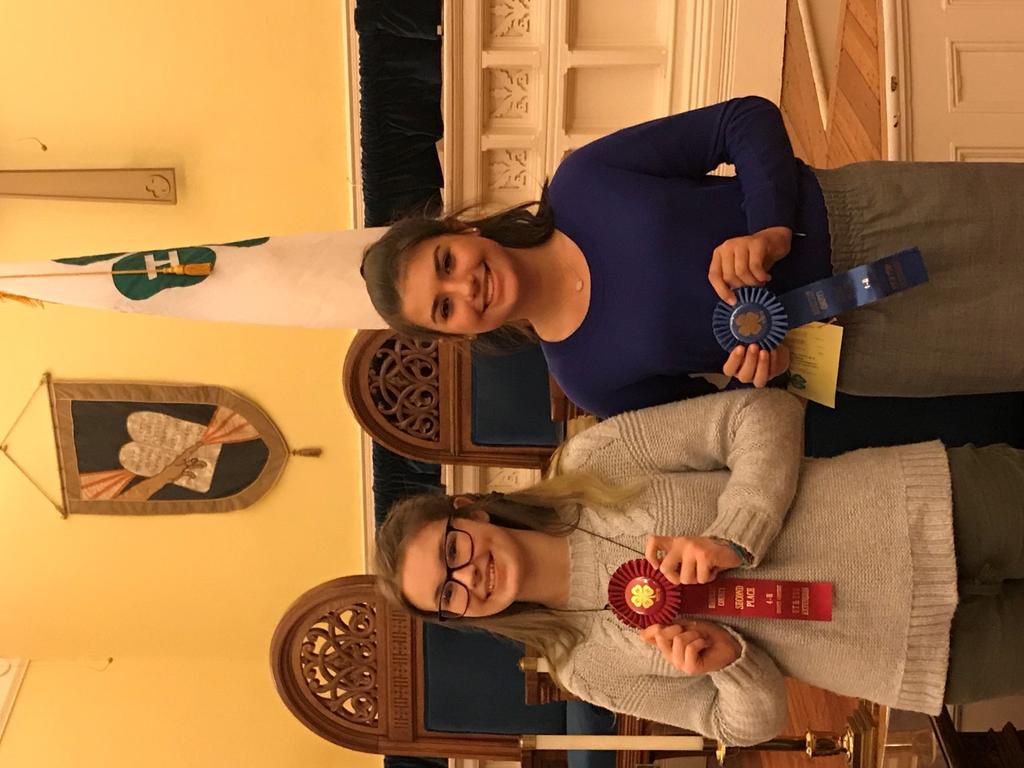 4-H Public Speaking County Contest (continued from page 1) 10th grade David Ford 1st place 9th grade Desha Wilkins 1st place; Anne Marie Ford 2nd place 8th grade -
