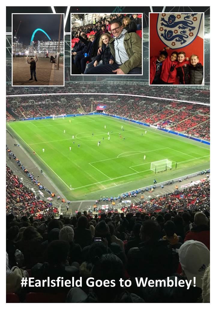 On Thursday evening we travelled to Wembley (all 200 of us) to see England defeat the USA by three goals to nil.