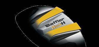 : : : Innovative Rail Sole A four-way rail sole reduces the area of the club
