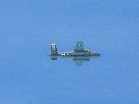 A real B-25 flying by on
