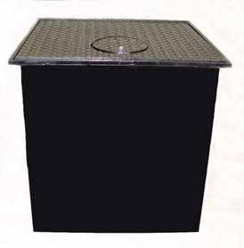 Vaults All vaults feature heavy duty diamond plate lids, 16 gauge steel skirts, and carry the H20 load rating.
