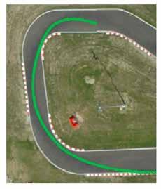 After approaching to the right, it is essential to brake at the center of the curve, aiming outwards and then converging to the second point of the racing line to take advantage of both the inner and