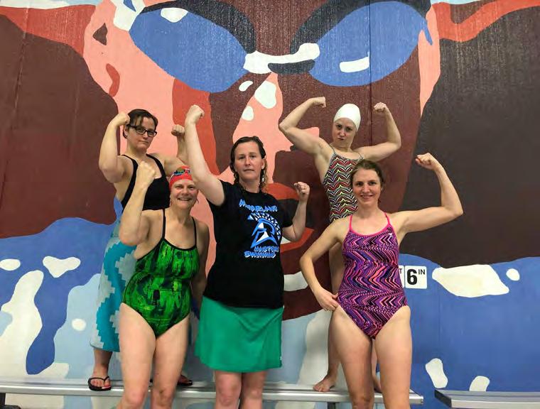 We had some new faces from the Madison and Monona area, plus several WMAC stalwarts. After the meet a number of swimmers gathered at a little place just south of the school called Chicken Lips.