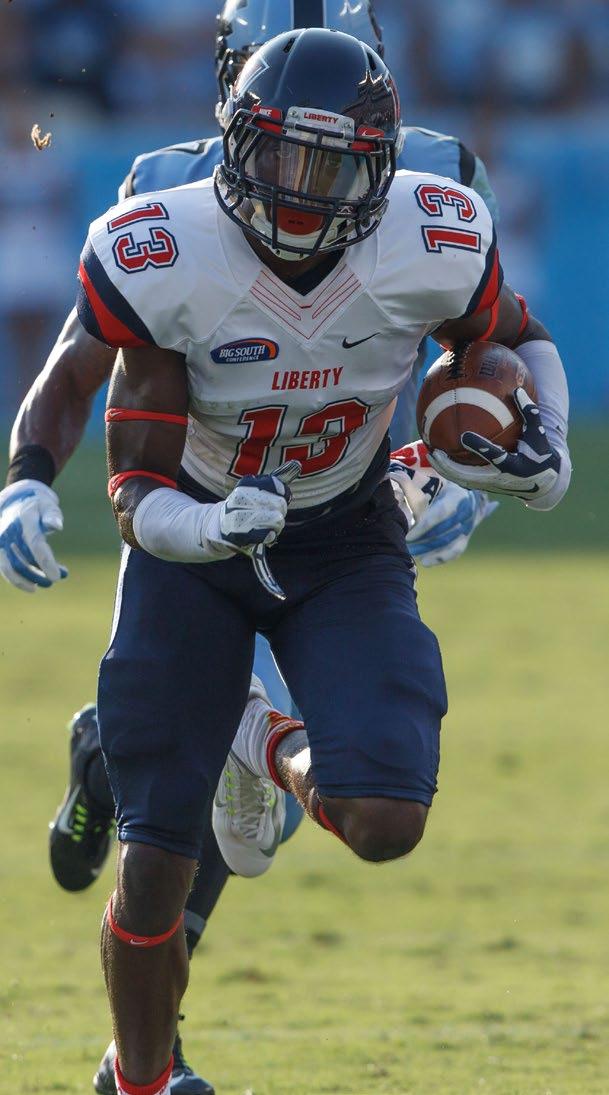 6 2015 LIBERTY FOOTBALL GAME NOTES 2015 FCS Offensive Player of the Year Watch List #13 Darrin Peterson - Senior WR Single-Season Superlatives Receptions: 85 (2014) Liberty record No.