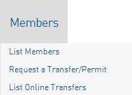 6. Once a transfer / permit is submitted an email notification will be sent to participating leagues and clubs List Online Transfer 1.