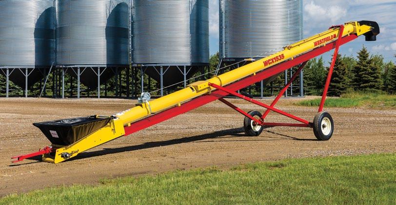 BELT CONVEYORS 1500 2000 2400 Weather guards are standard on all conveyors Maximum service angle at 30-degrees All belts are made of 2-ply Chevron nylon slider backing Plastic hood and collapsible