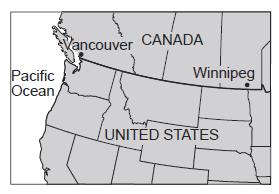 NAME: MEGA PACKET 1. The map below shows a portion of the western United States and Canada.